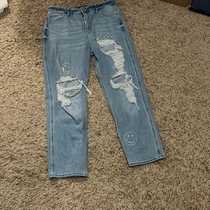 Hollister, ultra high rise mom jeans